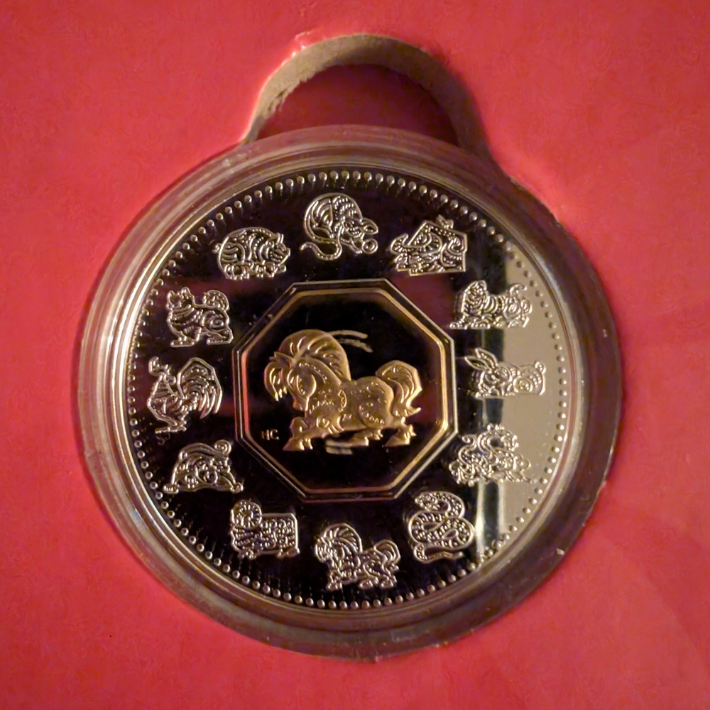 2002 Lunar Coin with Gold Design